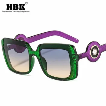 HBK Moda Boy Kare Güneş Gözlüğü Kadın Erkek Lüks Braqnd Tasarım Unisex Kişiselleştirilmiş Seyahat Sürüş Gözlük UV400