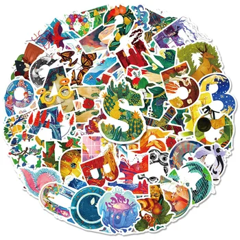 10/30/50 ADET Çocuklar Sanat Çizim Alfabe Numarası Sticker DIY telefon Dizüstü Bagaj Kaykay Graffiti Çıkartmaları için Eğlenceli Çocuk Oyuncakları Hediye