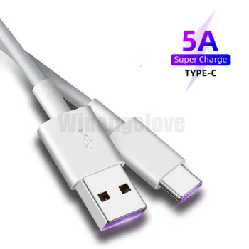 10 adet / grup 5A USB c tipi kablo 1m 3ft Hızlı şarj kablosu için Huawei P30 P20 Mate 20 Pro Telefon Süper şarj Desteği data sync
