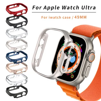 Apple Watch Kapak İçin Apple Watch Ultra 49mm Sert PC Koruyucu Kılıf İçi Boş Çerçeve Tampon iwatch için 8 Pro / Ultra
