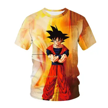 Anime dragon topu Son Goku 3D Baskı Çocuklar T Shirt Yaz Moda günlük t-shirt Erkek Kız Unisex çocuk giyim Gömlek Tops