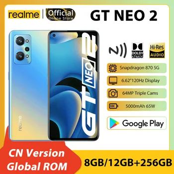 【Global ROM】 realme GT Neo 2 5G Snapdragon 870 Octa Çekirdek 8GB/12GB 256GB 6.62