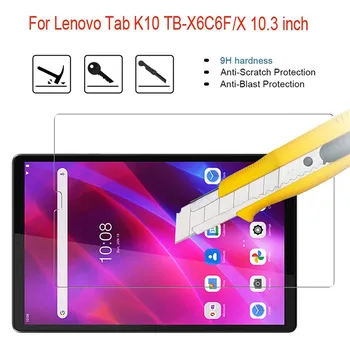 Ekran Koruyucu Temperli Cam için Lenovo Tab K10 TB-X6C6F TB-X6C6X 10.3 inç Tablet Filmi Ultra İnce 9H Cam koruyucu Film