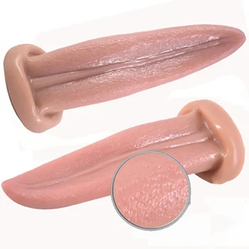 Anal Plug Gerçekçi Dil Butt Plug g-spot Teşvik Cilt Rengi Seks Oyuncakları Oral Seks Erotik Ürünler Pürüzlü Yüzey Seks Shop