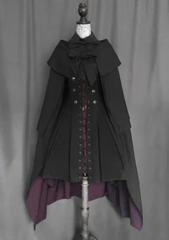 Gotik Lolita Vintage Pelerin Askeri Tarzı Çapraz Regresyon Farron Sözleşmesi Commuting Askeri Üniforma Pelerin