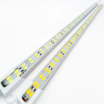 1 metre 168 LEDs Çift Sıralı Led luces Şerit SMD5730 bar ışığı Su Geçirmez Soğuk Beyaz / Sıcak beyaz 168 LEDs / m 12mm PCB DC12V