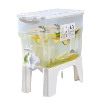 Çıkarılabilir Standlı İçecek Dispenseri 3.5 L Meyve Suyu Kabı Çıkarılabilir Tabanlı Buzdolabı içecek Dispenserleri Limonata Suyu Kabı