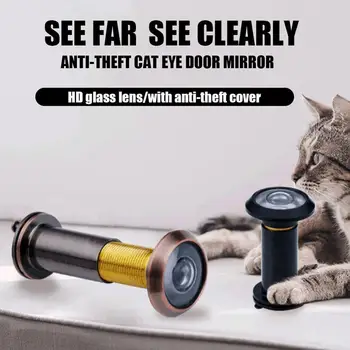 Güvenlik kapısı Göz Deliği Gözetleme Deliği Görüntüleyici 200 ° Ayarlanabilir Cam Lens Satış Anti-hırsızlık kapı kedi gözü 200 Derece Geniş Açı Gözetleme Deliği