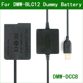 5V USB DMW-BLC12 Kukla Pil DMW-DCC8 Güç Bankası USB kablosu Panasonic DC FZ1000M2 FZ10002 FZ1000 II G90 G95 G99 G91