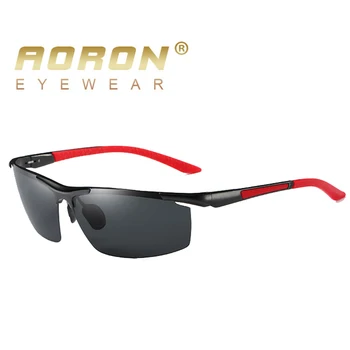 AORON Güneş Gözlüğü Erkekler Polarize Güneş Gözlüğü Klasik Spor Sürüş Ayna Gözlük Alüminyum Çerçeve UV400 güneş gözlüğü A8530