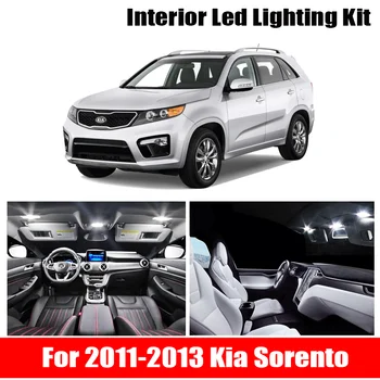 2011-2013 Kia Sorento Beyaz araba aksesuarları Canbus Hata Ücretsiz LED İç İşık Okuma İşık Kiti Harita Dome Lisans Lambası