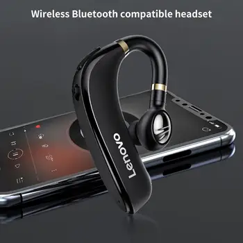 1 Adet Lenovo HX106 Kablosuz Kulaklık Uzun Dayanıklılık Kulak Kancası ABS Gürültü Azaltma Bluetooth 5.0 Tek Kulaklık fone bluetooth
