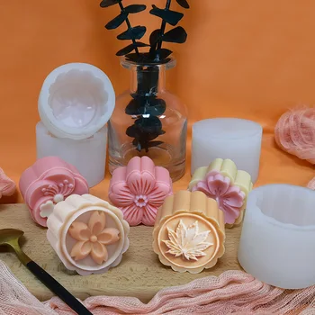 Yeni Sakura Karlı Mooncake silikon kalıp DIY Ev Yapımı Maş fasulyesi Pasta Tatlı Kalıp Sabun Yapımı Malzemeleri Sabun Kalıp Kek Dekor