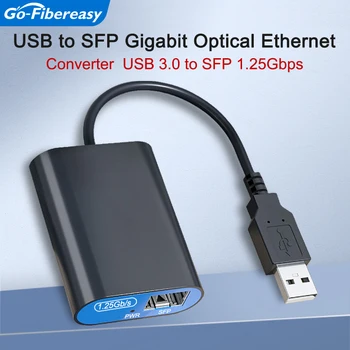 USB 3.0 SFP Gigabit Fiber Ethernet Ağ Adaptörü 1000 Mbps SX / LX SFP Alıcı-verici Dönüştürücü Realtek RTL8153 Optik Anahtarı