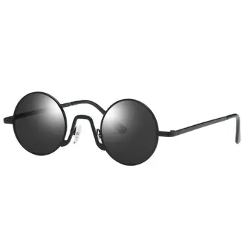Vintage Güneş Gözlüğü Erkek Kadın Buhar Punk Tarzı Hip-Hop Küçük Yuvarlak Metal Çerçeve Gözlük Retro Marka Tasarımcı Gözlük UV400
