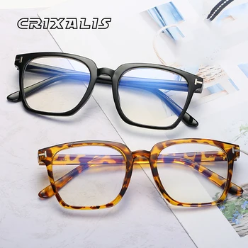 CRIXALIS Lüks marka tasarım Anti mavi ışık gözlük kadın moda bilgisayar gözlük erkekler optik gözlük çerçevesi kadın UV400