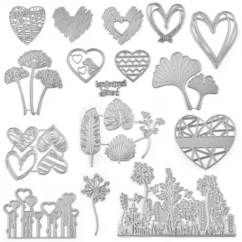 Çiçek Kalp Yaprak Metal Kesme Scrapbooking İçin Ölür Yeni 2022 Zanaat Kalıp Kesim Kart Yapımı Kabartma Şablon Düğün Zanaat