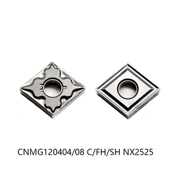 100 % Orijinal CNMG CNMG120404 120408 CNMG120408 C FH SH NX2525 Karbür Uçlar Freze Torna Kesici CNC Araçları Metal Seramik