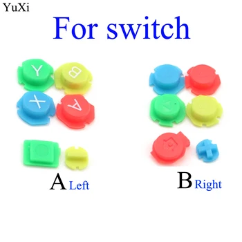 Renkli ABXY Yön Tuşları Düğmeler Joystick Nintendo Anahtarı NS NX Denetleyici Joy-con / Joy Con Sol Sağ Denetleyici
