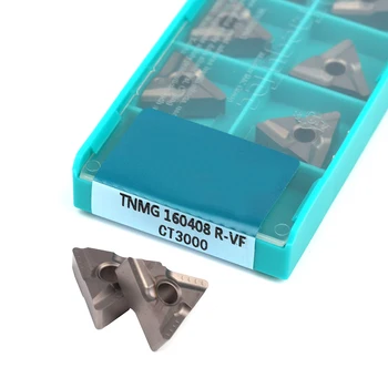 TNMG160404R TNMG160408L VF TNMG160404L TNMG160408R VF CT3000 karbür uçlar CNC dış torna aracı torna aracı