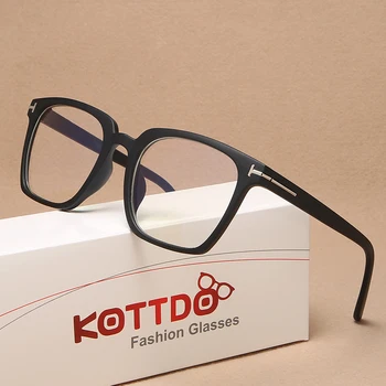 KOTTDO Klasik Anti-mavi ışık Bilgisayar Gözlük çerçeveleri Erkekler için Vintage Kare plastik Gözlük Çerçevesi Kadın 2022