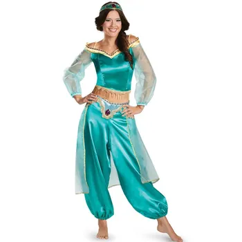 Seksi Peri Masalı Aladdin Lamba Yasemin Prenses Cadılar Bayramı Yetişkin Çocuk Cosplay Kostüm Sahne Performansı Oryantal Dansçı FancyDress