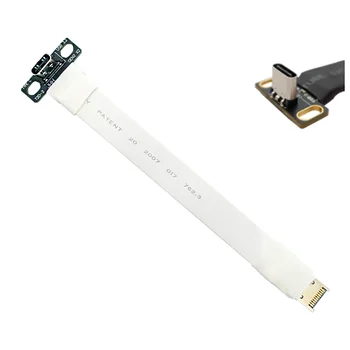 Dik Açılı Beyaz USB3. 2 GEN2 Tip-E Tip-C Uzatma Kablosu Dahili USB 3.2 Erkek Kadın Vida Delikleri Anakart Genişletici