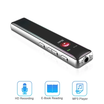 Q33 Mini kayıt kalemi Akıllı Ses Kontrolü HD Gürültü Azaltma Kayıt E-kitap Okuma MP3 Çalar 8G/16G / 32G Kaydedici Kulaklık