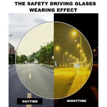 Kaliteli Gündüz-Gece Fotokromik Lens Güvenli Sürüş Optik Gözlük HD UV400 Reçete Güneş Gözlüğü Alışık 80 Parlama Önleyici