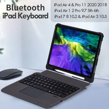 Tablet klavye kılıf İçin touchpad ile iPad Pro11 air3 10.2 9.7 10.5 12.9 inç tablet koruyucu kabuk ipad klavye kılıf