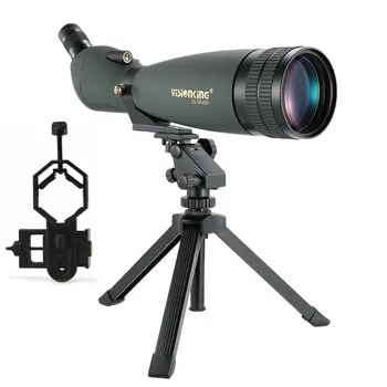 Visionking 30-90X90 Spotting Kapsam Bak4 Avcılık Kuş gözlemciliği Kılavuzu Uzun Menzilli Su Geçirmez Monoküler Teleskop İle Telefon Adaptörü