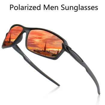 Yüksek Kaliteli Açık Polarize Güneş Gözlüğü Erkekler Vintage Kare Gözlük Ayna parlama Önleyici Sürücü güneş gözlüğü Erkek Kadın için