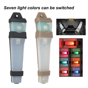 7 Renkler Taktik sinyal ışığı Survival Güvenlik Flaş Lambası Çok Amaçlı Kask çakarlı lamba Askeri Kamp hayatta kalma aracı