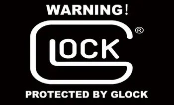Flaglink 90 * 150 cm Siyah Glock Bayrak Ateşli Silahlar Uyarı Korumalı