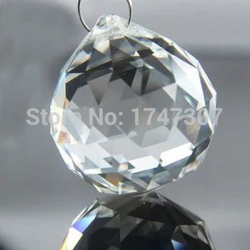 46 adet En Kaliteli Temizle 30mm K9 Kristal Cam Faceted Avize Topu Fengshui Suncatcher Topu Düğün ve Ev Dekorasyon