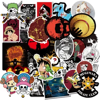 100 Yaprak Anime Tek Parça Luffy Su Geçirmez Çıkartmalar DIY Oyuncaklar Kawaii Hediye Bilgisayar Etiketleri Dekoratif Karalama Defteri Sticker Paketi