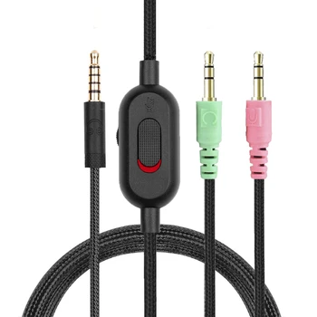 OFC Örgülü Yedek Kablo Uzatma Kablosu Tel Logitech G433 G233 G Pro X Oyun mikrofonlu kulaklık Sessiz Ses Kontrolü