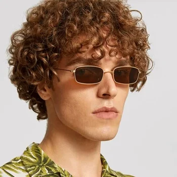 Yeni Küçük Dikdörtgen Erkek Güneş Gözlüğü Kadın 2021 Lüks Marka Tasarımcısı Gafas De Sol Mujer Yaz Moda güneş gözlüğü Trend Serin