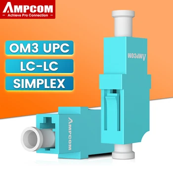 AMPCOM 12 adet LC UPC Fiber Optik Çoğaltıcı Adaptörü LC LC Simplex Dubleks Konnektörler Tek modlu Çok Modlu Flanş Optik Adaptör