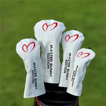 Golf Woods Headcovers Kapakları Sürücü Fairway Hibrid 135H Kulüpleri Seti Kafaları PU Deri Unisex Koruyucu Golf Aksesuarları