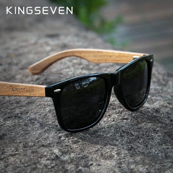 KINGSEVEN Marka 2022 Moda El Yapımı Doğal Ahşap Güneş Gözlüğü Erkekler Kadınlar İçin polarize güneş gözlükleri UV400 Ayna Erkek Gözlük