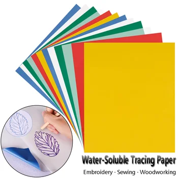 10 Adet A4 Organik Kaplamalar Suda çözünür Renkli Karbon Kağıdı Kumaş Nakış İzleme Tampon Çizim Transfer Dikiş Aksesuar