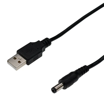 1 M 2A USB A Erkek DC 5.5*2.1 mm Güç Kaynağı Tak Jack Uzatma Kablosu Konnektör Kablosu