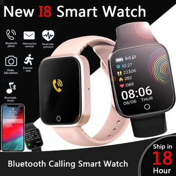 Yeni I8 Bluetooth Sesli Arama akıllı saat Erkekler EKG Kan Basıncı Uyku Monitör Akıllı spor bilezik Su Geçirmez Bayanlar Smartwatch