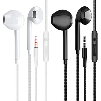3.5 mm Kulak içi kulaklıklar Kablolu Kulaklık Bas Stereo Kulaklık Müzik Spor Kulaklık İçin Mikrofon İle iPhone Samsung Xiaomi Huawei