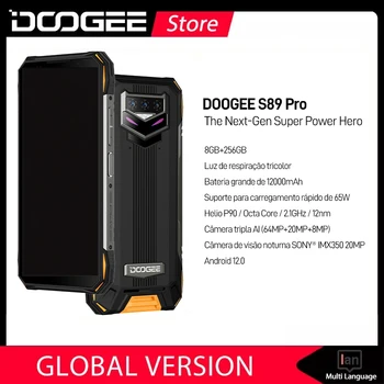 DOOGEE S89 Pro Sağlam Telefon 65W 8GB RAM + 256GB ROM Helio P90 64MP Aı Ana Kamera 12000mAh Büyük Pil Telefon