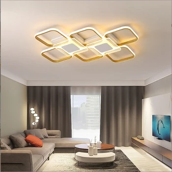 2022 Modern Oturma Odası Kolye Lamba Basit LED İç Dekorasyon Lambaları Kişilik Yatak Odası Yemek Odası Altın Tavan Lambası