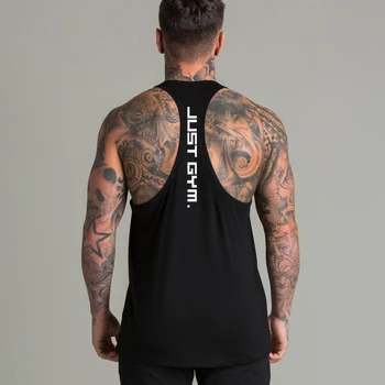 Muscleguys Giyim Spor Stringer Tank Top Erkekler Vücut Geliştirme Tank Top Kas Kolsuz Gömlek Egzersiz Yelekler Spor Salonları Atlet