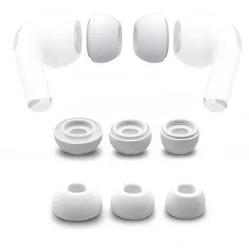 1/6 adet Silikon Yedek Kulak İpuçları Tomurcukları Apple Airpods İçin Pro Kulaklıklar Beyaz Uçları Kapak Kulaklık Aksesuarları