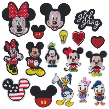Disney Mickey Minnie Karikatür Demir on patch İşlemeli elbise giyim İçin yamalar Çocuk Umbreon Bez Çıkartmalar Konfeksiyon Aplikler